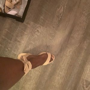 Size 10  Nude Suede Fashion Nova Nova Dress shoes
